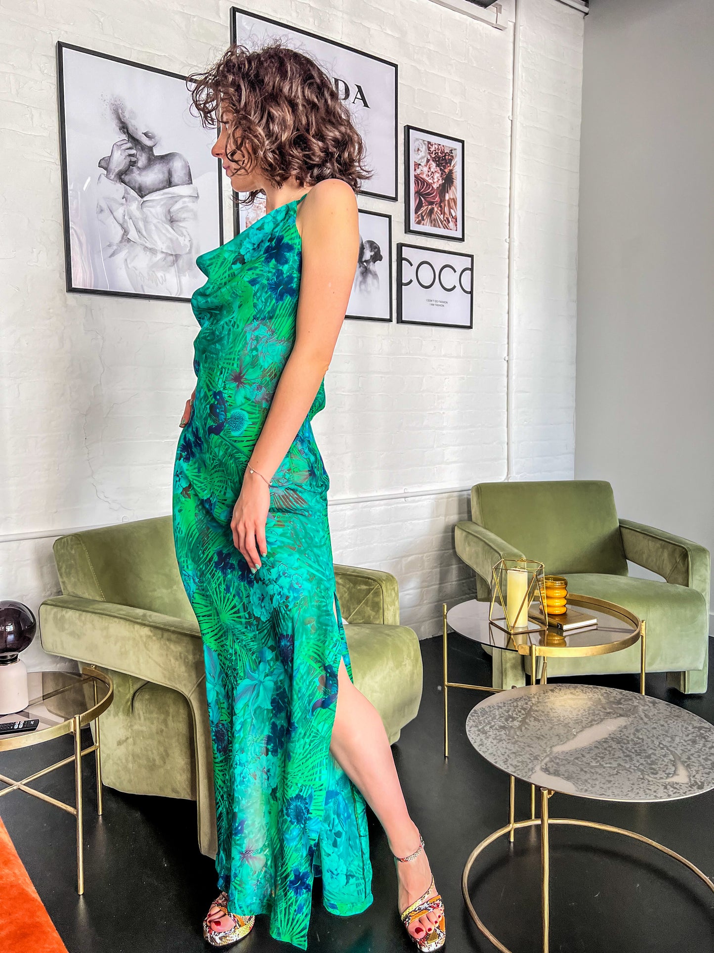 TROPICAL PRINT DRESS