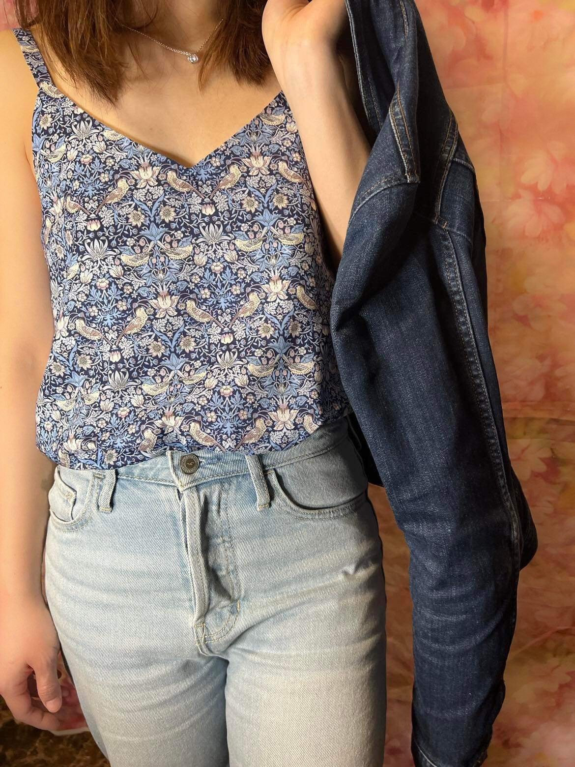 LIBERTY PRINT V-NECK CAMI TOP