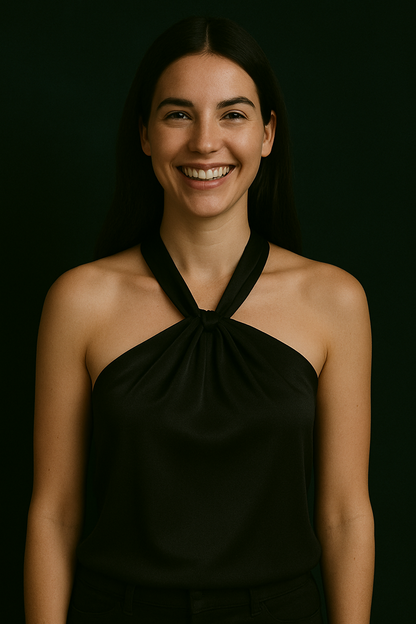 SATIN HALTER NECK TOP