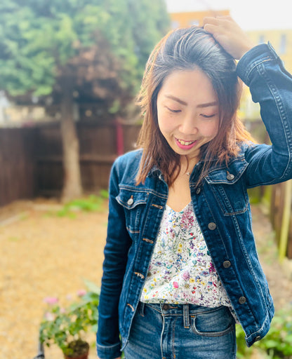 LIBERTY PRINT V-NECK CAMI TOP