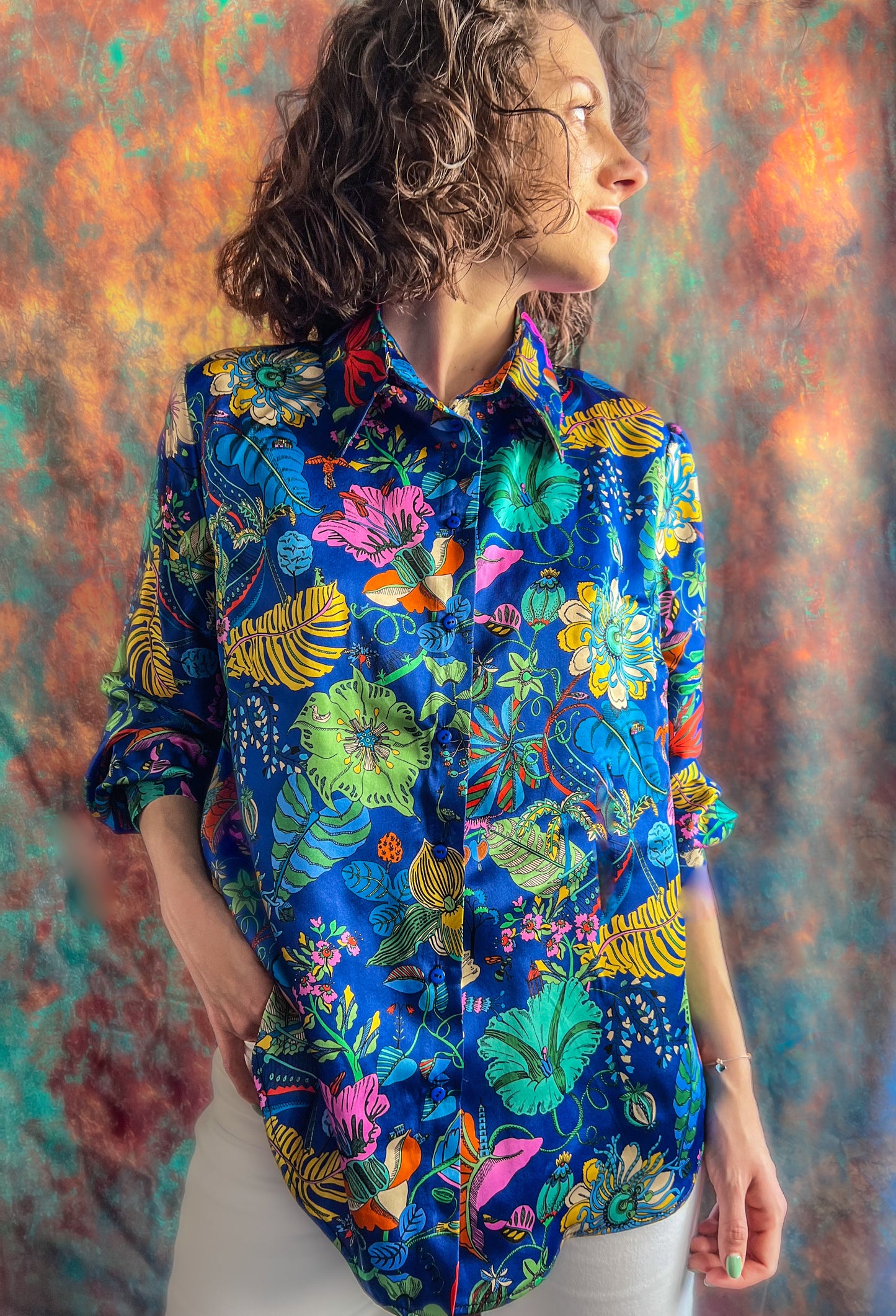 LIBERTY PRINT SILK SHIRT