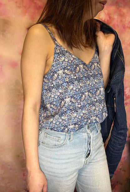 LIBERTY PRINT V-NECK CAMI TOP