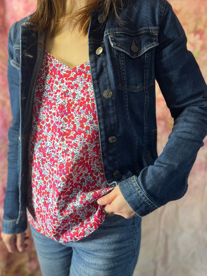 LIBERTY PRINT V-NECK CAMI TOP