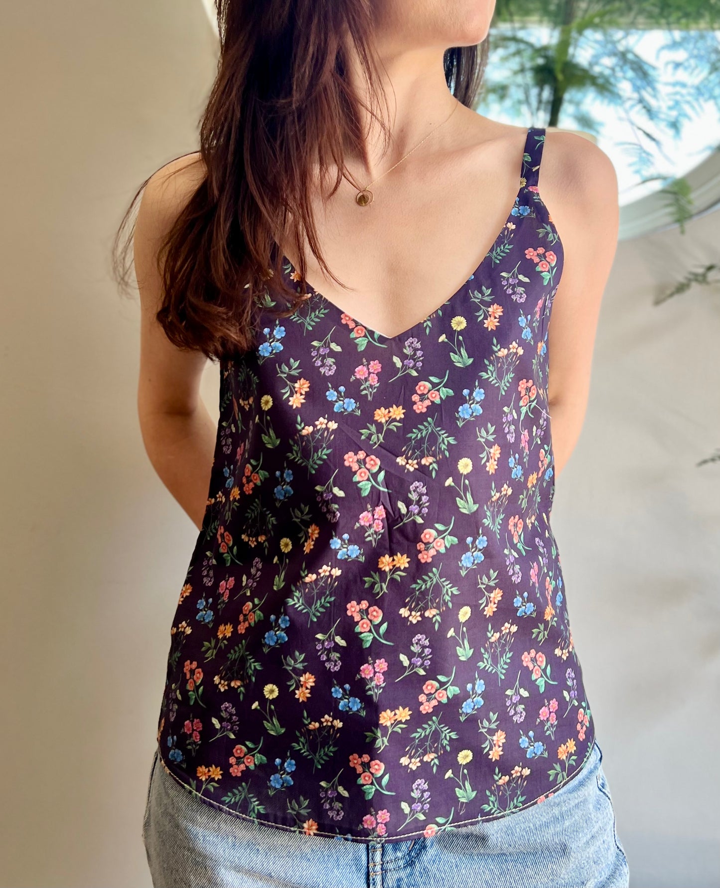 LIBERTY PRINT V-NECK CAMI TOP
