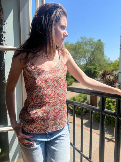 LIBERTY PRINT V-NECK CAMI TOP