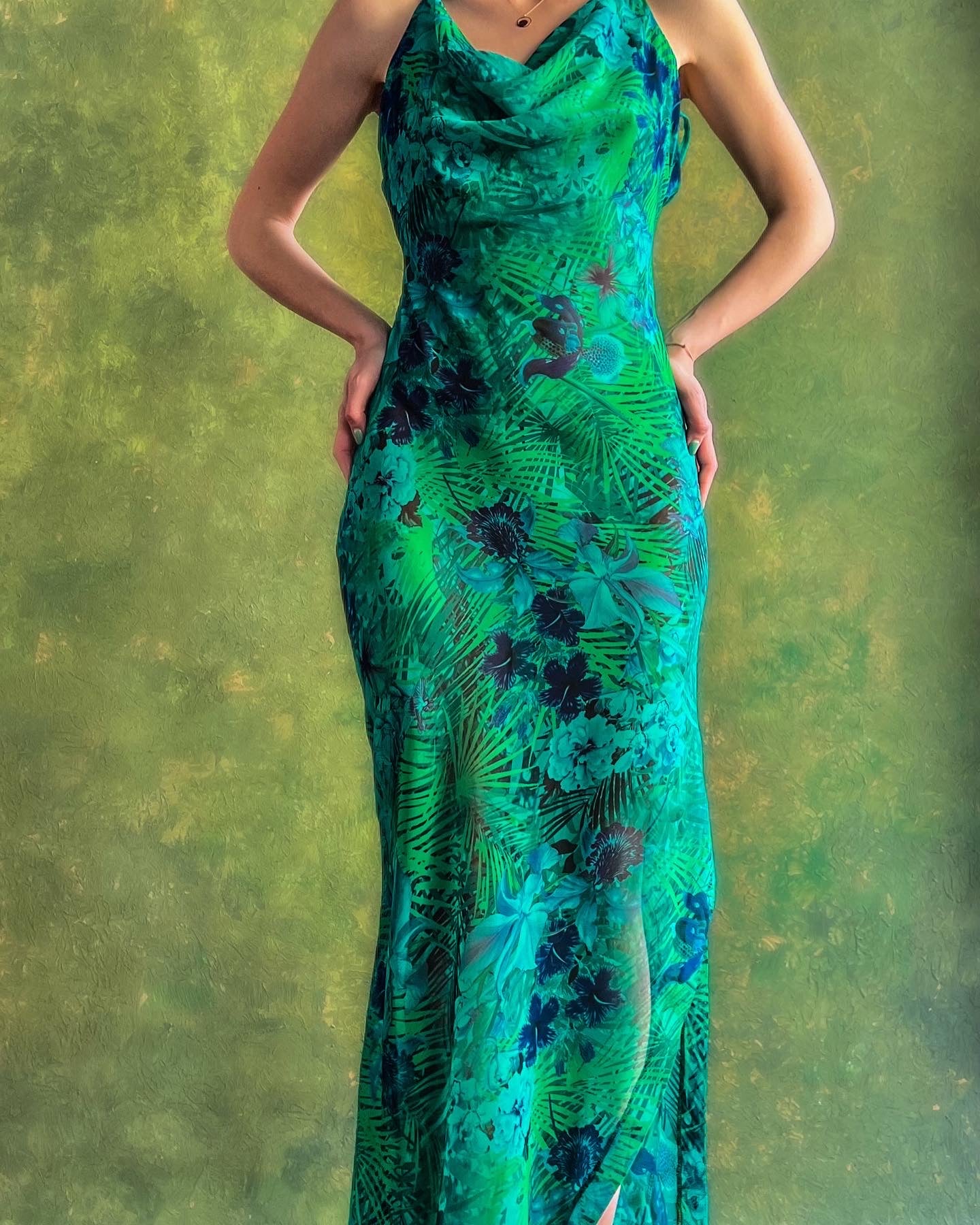 TROPICAL PRINT DRESS