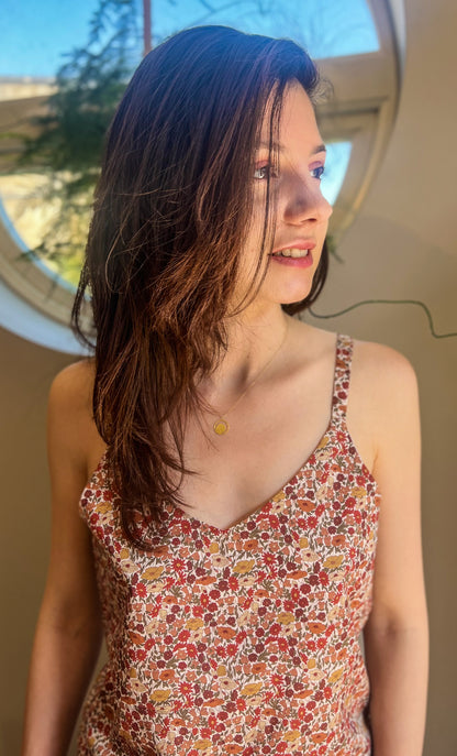 LIBERTY PRINT V-NECK CAMI TOP