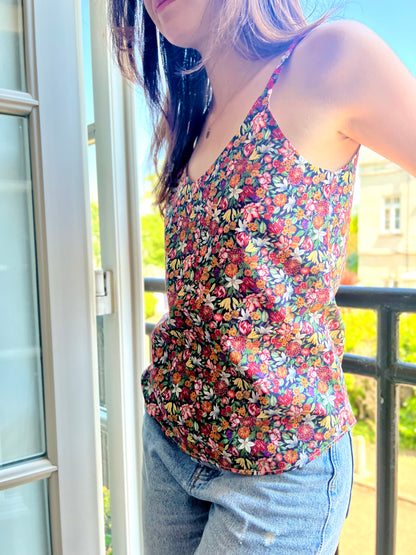 LIBERTY PRINT V-NECK CAMI TOP