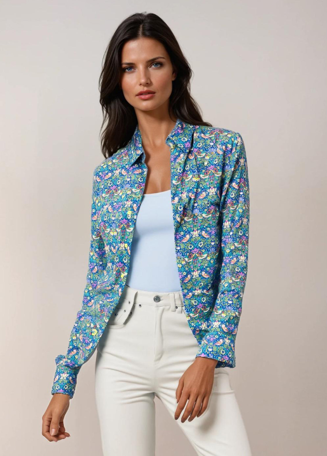 LIBERTY PRINT SILK SHIRT