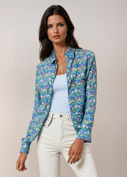 LIBERTY PRINT SILK SHIRT