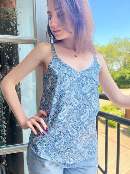 LIBERTY PRINT V-NECK CAMI TOP