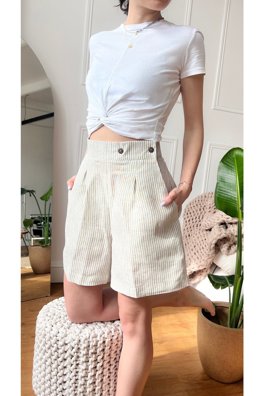 LINEN SHORTS