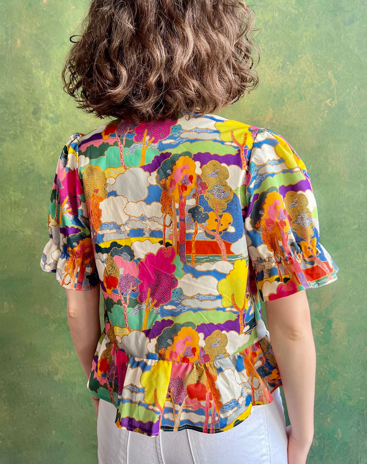 LIBERTY PRINT TIE TOP