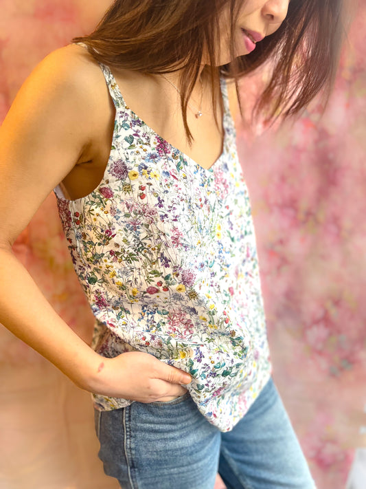 LIBERTY PRINT V-NECK CAMI TOP